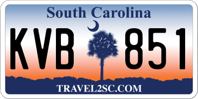 SC license plate KVB851