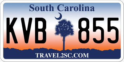 SC license plate KVB855