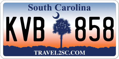 SC license plate KVB858