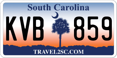 SC license plate KVB859