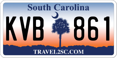 SC license plate KVB861