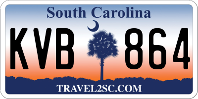 SC license plate KVB864