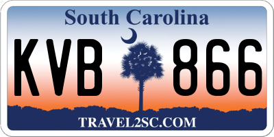 SC license plate KVB866