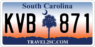 SC license plate KVB871