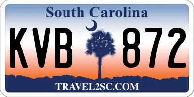 SC license plate KVB872