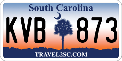 SC license plate KVB873