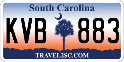 SC license plate KVB883