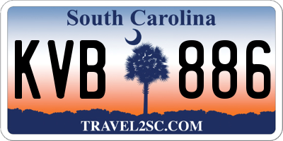 SC license plate KVB886