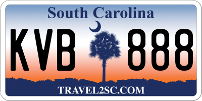 SC license plate KVB888