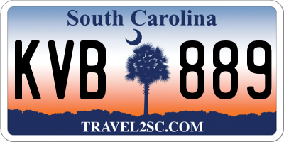 SC license plate KVB889
