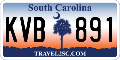 SC license plate KVB891