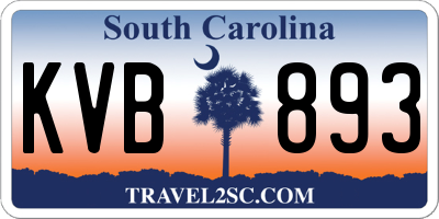 SC license plate KVB893