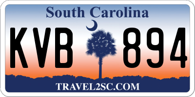 SC license plate KVB894