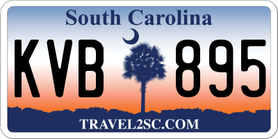 SC license plate KVB895