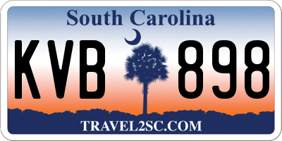 SC license plate KVB898