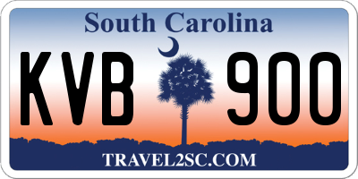 SC license plate KVB900