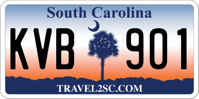 SC license plate KVB901