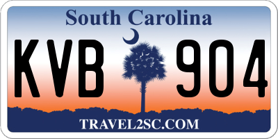 SC license plate KVB904