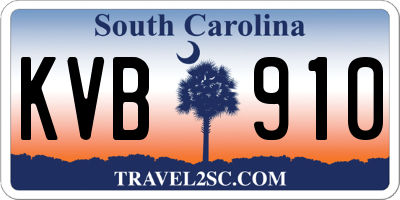 SC license plate KVB910