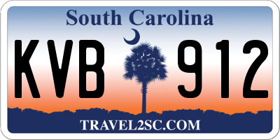 SC license plate KVB912