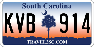 SC license plate KVB914