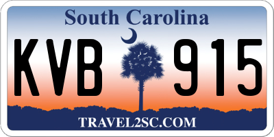 SC license plate KVB915