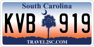 SC license plate KVB919