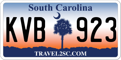 SC license plate KVB923