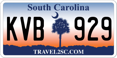 SC license plate KVB929