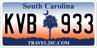 SC license plate KVB933