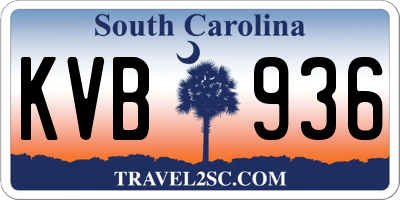 SC license plate KVB936