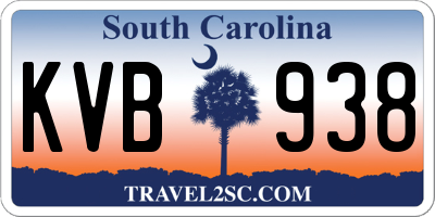 SC license plate KVB938