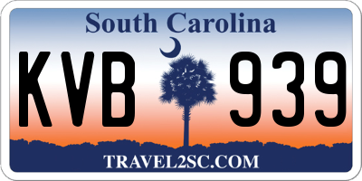 SC license plate KVB939