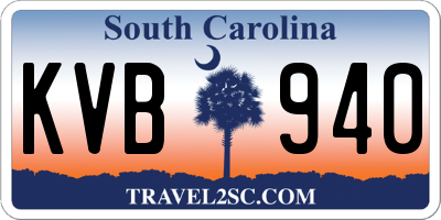 SC license plate KVB940