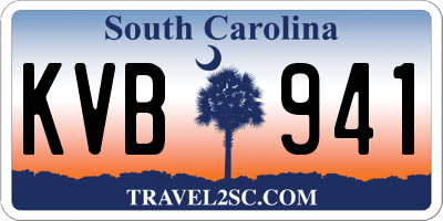 SC license plate KVB941