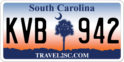 SC license plate KVB942