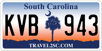 SC license plate KVB943