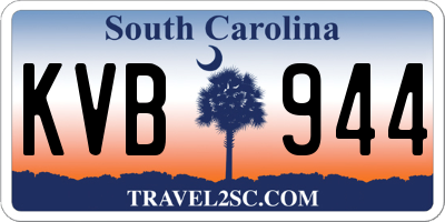 SC license plate KVB944