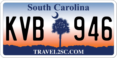 SC license plate KVB946