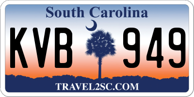 SC license plate KVB949