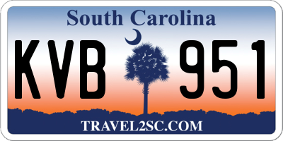 SC license plate KVB951