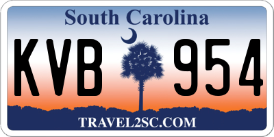 SC license plate KVB954