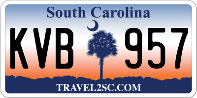 SC license plate KVB957