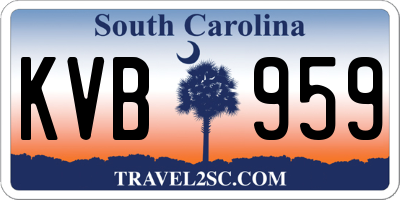 SC license plate KVB959