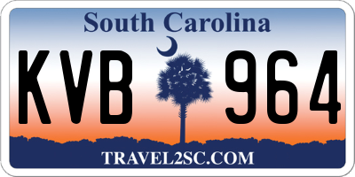 SC license plate KVB964