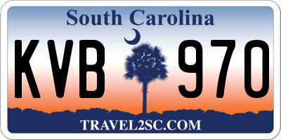 SC license plate KVB970