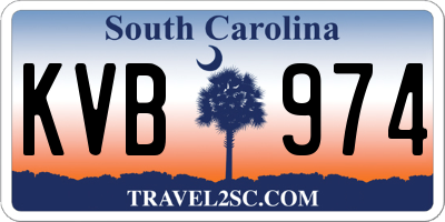 SC license plate KVB974
