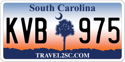 SC license plate KVB975