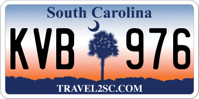 SC license plate KVB976