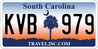 SC license plate KVB979